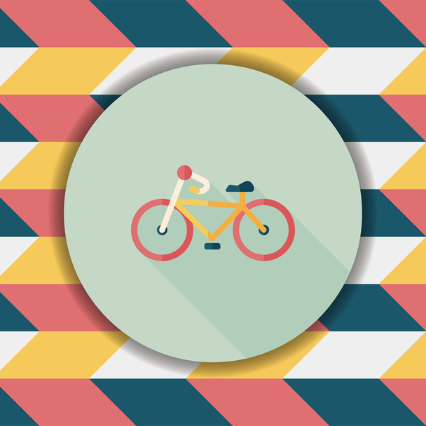 Transportation bicycle flat icon with long shadow,eps10 - Вектор,изображение
