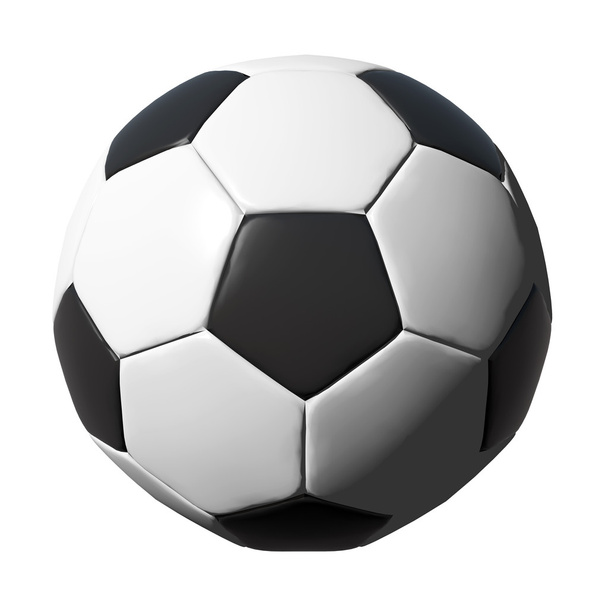 Pelota de fútbol de cuero aislado en blanco - Foto, Imagen