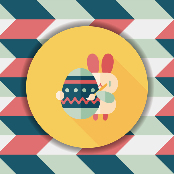 easter bunny flat icon with long shadow,eps10 - Vektor, obrázek