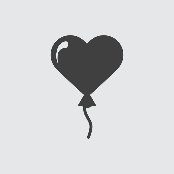 Illustration d'icône de ballon coeur
 - Vecteur, image