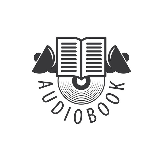 Audiokniha. Vektorové logo šablona - Vektor, obrázek