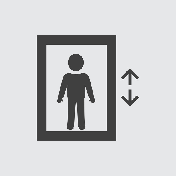 Man in Lift pictogram afbeelding - Vector, afbeelding