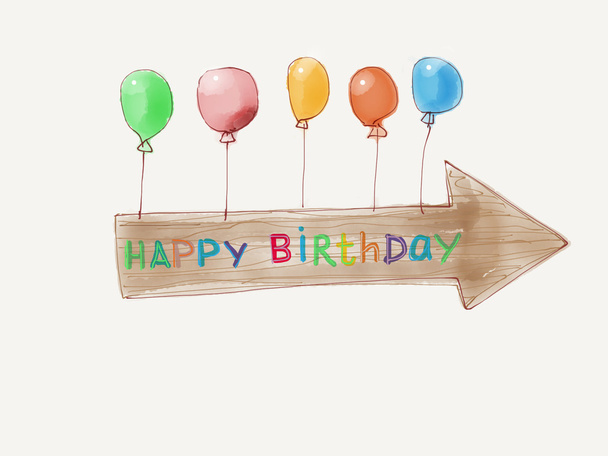 feliz cumpleaños con globos
  - Foto, Imagen