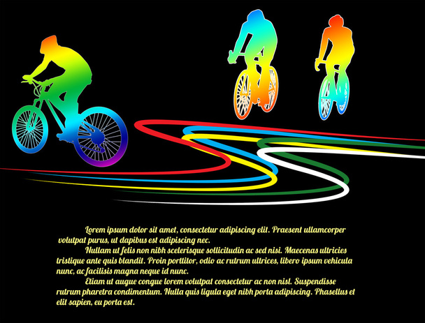 サイクリングのポスターの背景 - ベクター画像