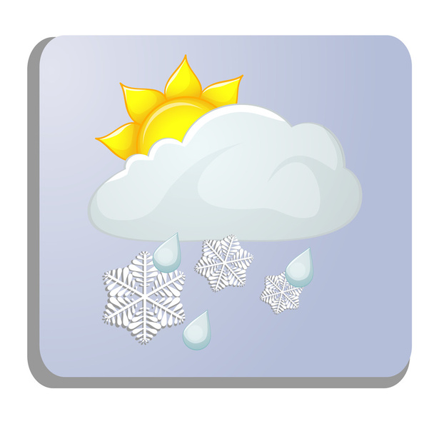 meteorologia ikona na białym tle - Wektor, obraz