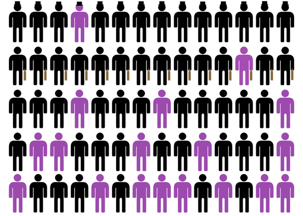 inégalité en noir, violet et blanc 4
 - Photo, image