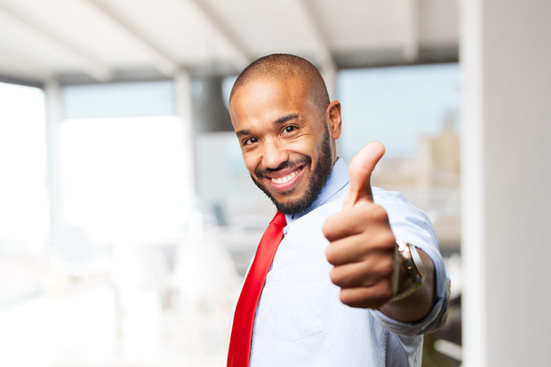 black businessman with happy expression - Photo, image