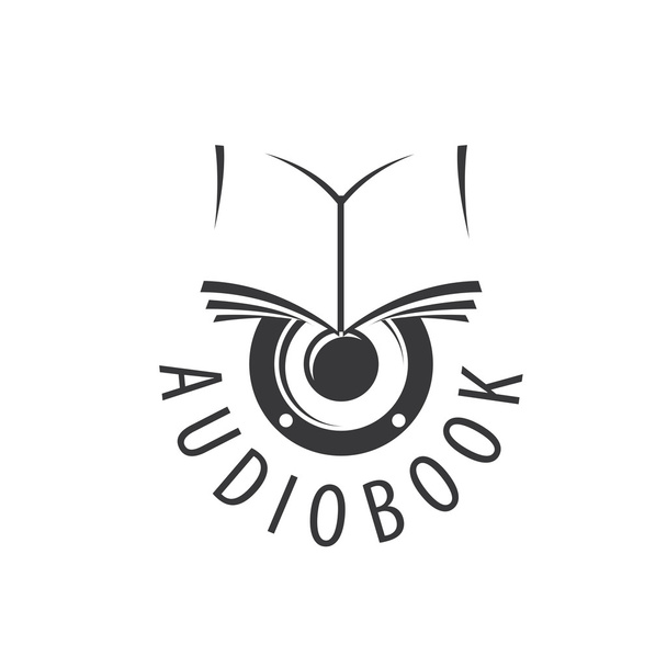 Audiobook. Wektor logo szablon - Wektor, obraz