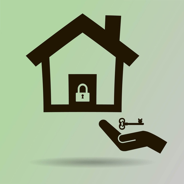 real estate in hand icon  - Vector, Image