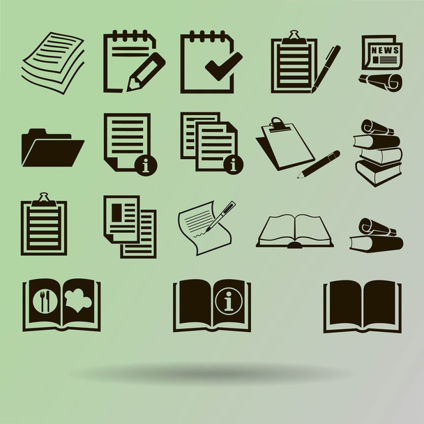 Icone del documento design piatto
  - Vettoriali, immagini