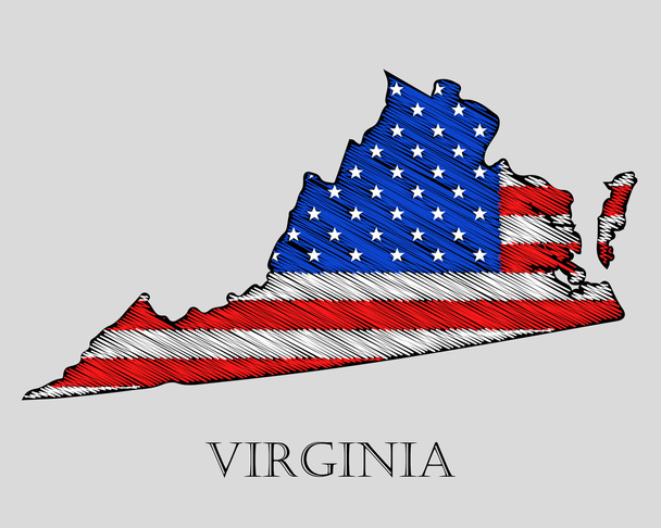 Штат Вирджиния - векторная иллюстрация
. - Вектор,изображение