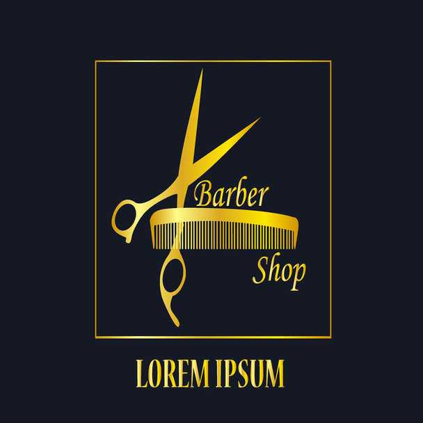 logo dla "barber shop" - Wektor, obraz