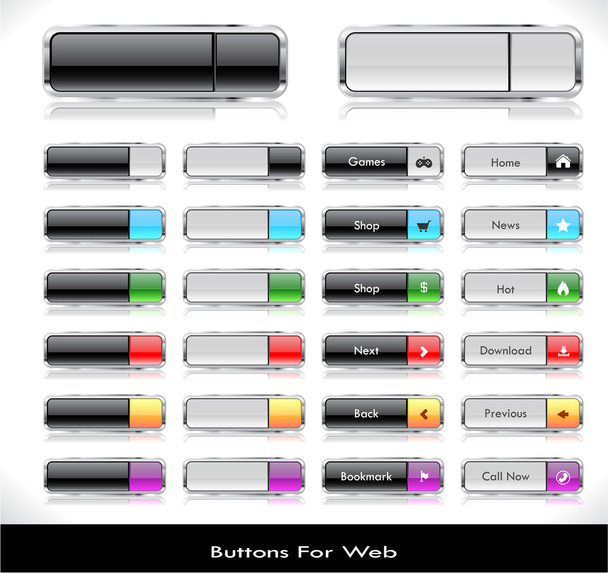 Web buttons pack - Vector, Imagen