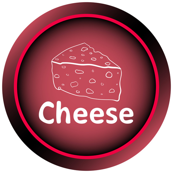 Icona rosso bianco simbolo schizzo formaggio
 - Vettoriali, immagini