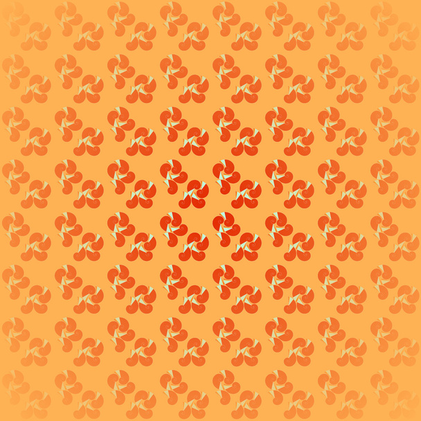 Patrón espiral inconsútil naranja menta borrosa
 - Foto, Imagen
