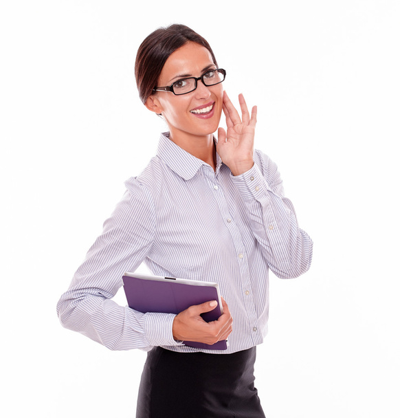 young businesswoman carrying tablet - Photo, Image