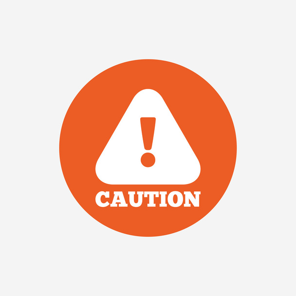 Attention caution sign icon. Exclamation mark. - Vector, Image