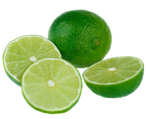 Fresh limes isolated on white - Photo, Image