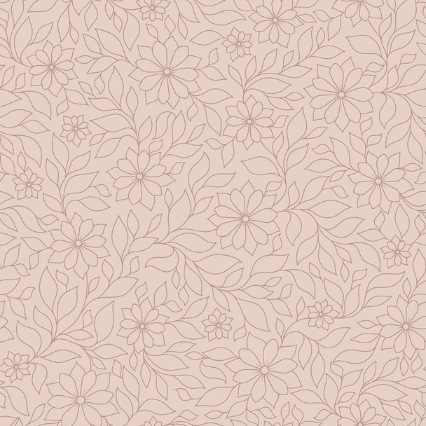 Ornate floral seamless texture, endless pattern with flowers.  - ベクター画像
