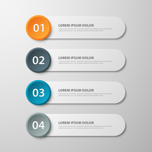Set of paper banners with colorful buttons - Vetor, Imagem