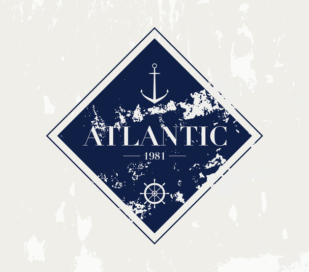 Retro logo morskie  - Wektor, obraz