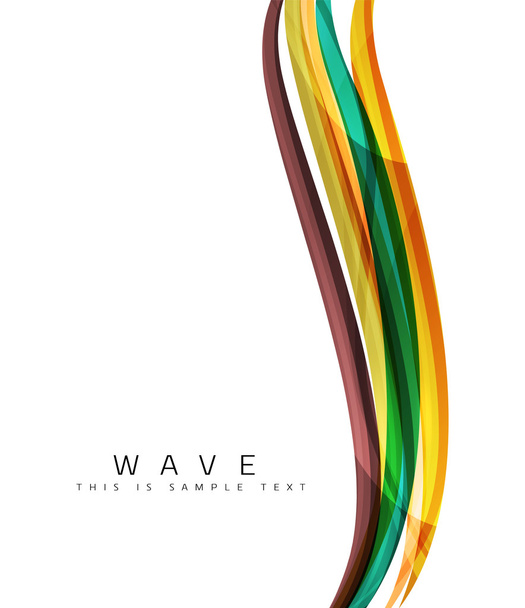 Color stripes with shiny light effects, wave line abstract background - Vector, Image