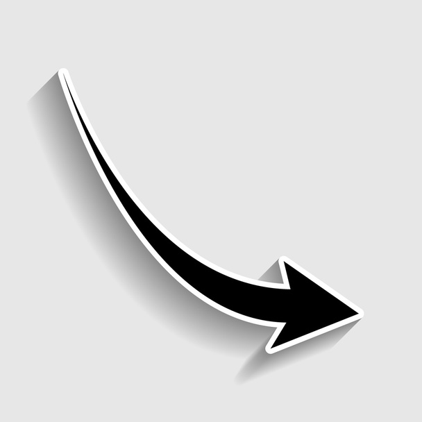 Declining arrow sign - Vector, Image