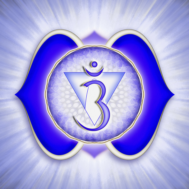 Symbol-Stirn-Chakra - Foto, Bild