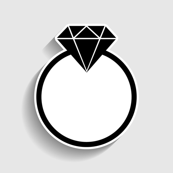 Signo de diamante. Icono de estilo de etiqueta
 - Vector, imagen