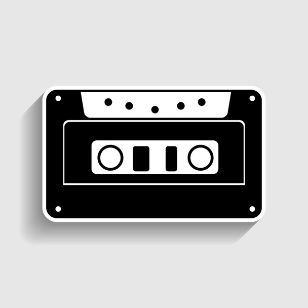 Icono de cassette, señal de cinta de audio
 - Vector, imagen