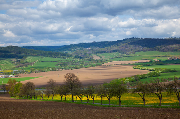Панорама з різних полях смуги зверху у Словаччині - Фото, зображення