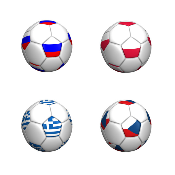 Labda zászlók euro kupa 2012 csoportba tartozó - Fotó, kép