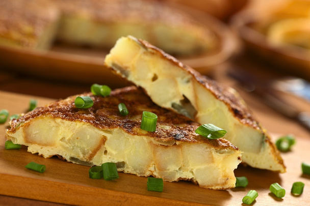 Španělská tortilla omeleta výseče - Fotografie, Obrázek