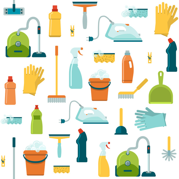 Cleaning Seamless Pattern - Vector, Image