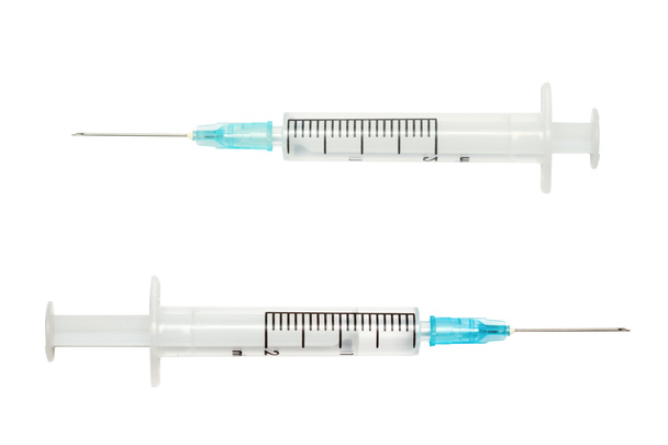 Injekční stříkačka izolovaná na bílém - Fotografie, Obrázek