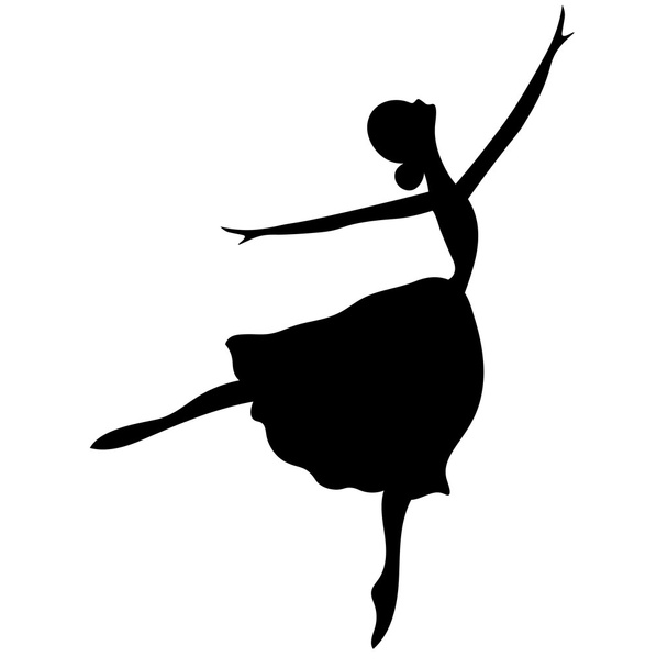 Vector illustrations of ballet icon isolated on white background. Ballet women icon. Ballet stylized symbol. Dance icon. Ballerina in dance silhouettes - ベクター画像