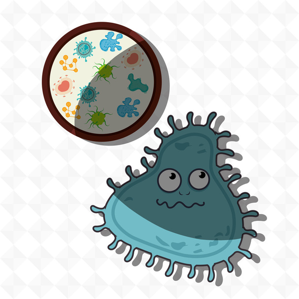 Bacteriologie conceptontwerp - Vector, afbeelding