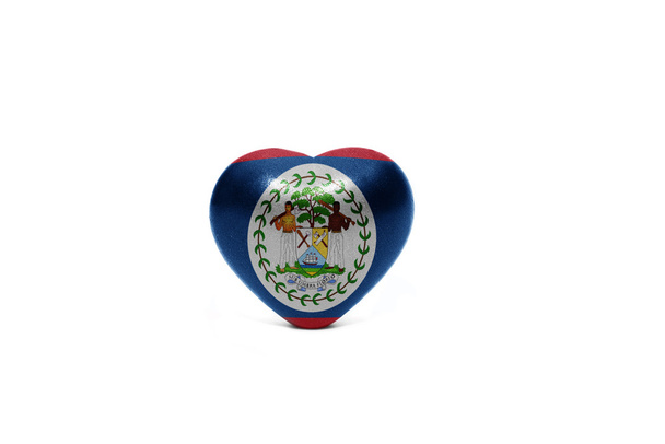 coração com bandeira nacional de Belize
 - Foto, Imagem