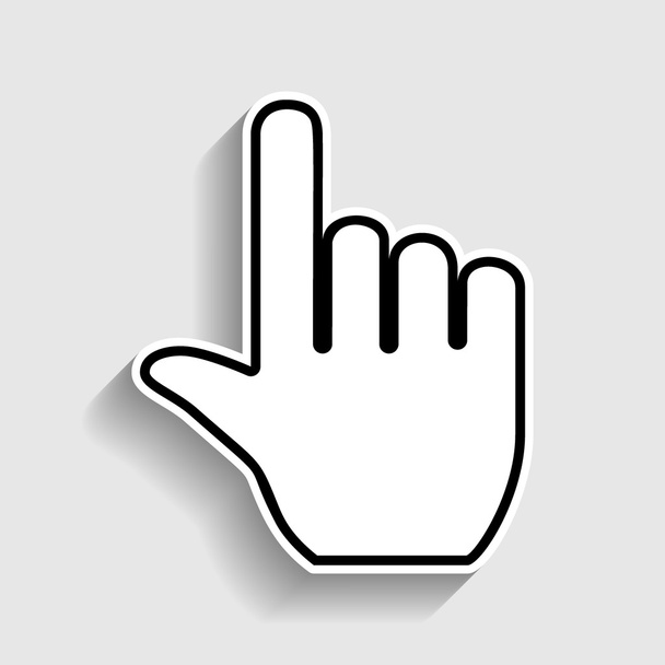 Hand sign. Sticker style icon - Vector, Image