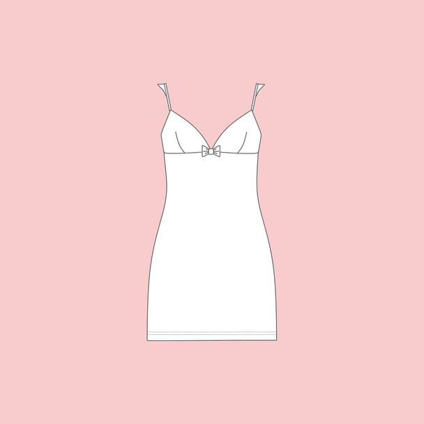 woman's house dress. nightie. nightdress.  - Vector, Image