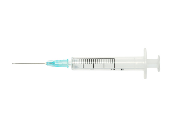 Injekční stříkačka izolovaná na bílém - Fotografie, Obrázek