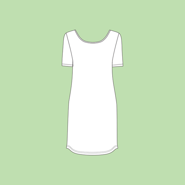 nightie. bedgown jersey.  clothing, women's clothing - Διάνυσμα, εικόνα