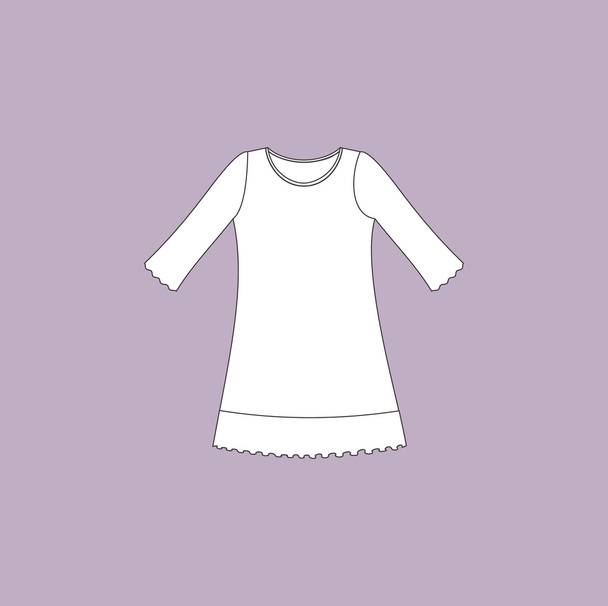 nightie. woman's house dress. nightdress.  - Vektor, kép