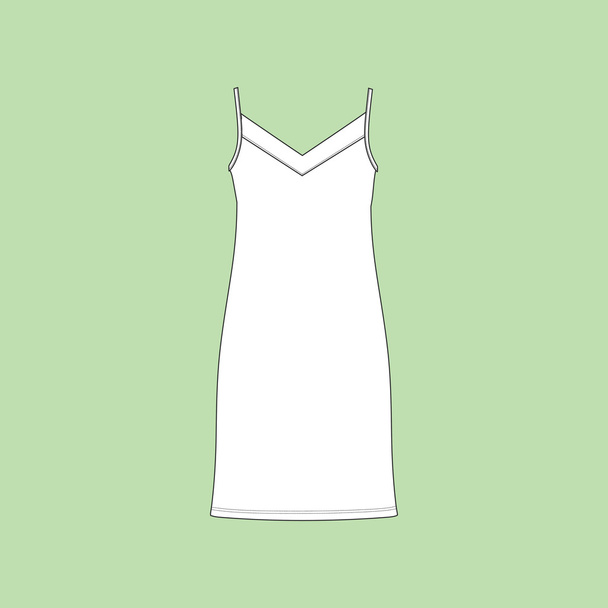 nightie. bedgown jersey.  clothing, women's clothing - Διάνυσμα, εικόνα