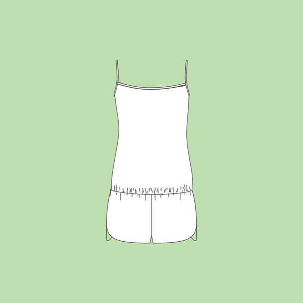 Women's pajamas jersey. overalls underwear.  - Vektor, kép