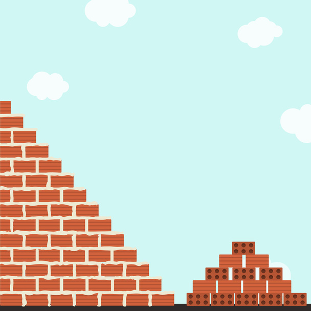 Wall of bricks - Vector, Image