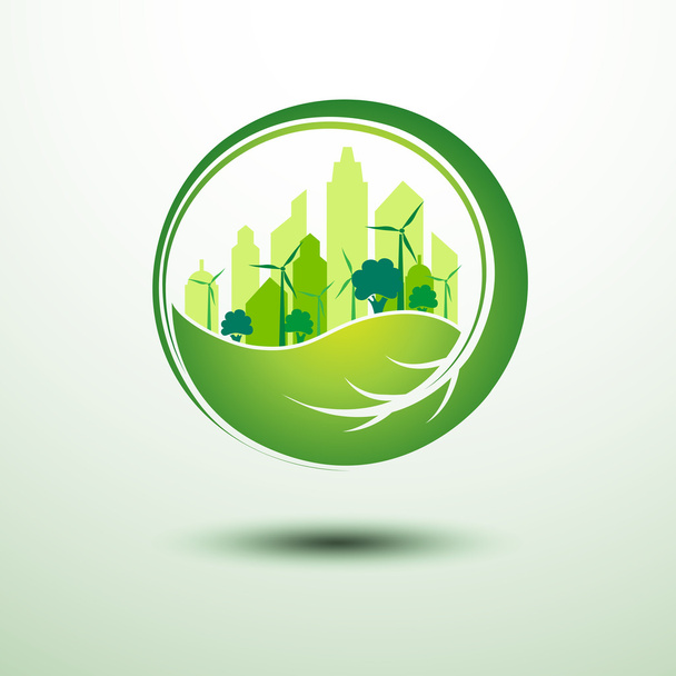 koncept zelené město - Vektor, obrázek
