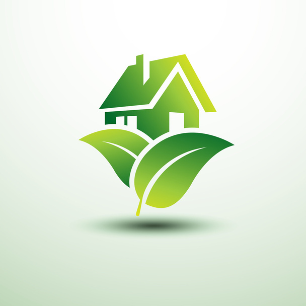 Eco green house - Vektor, kép