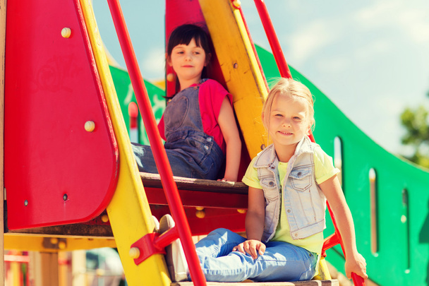 happy kids on children playground - Φωτογραφία, εικόνα