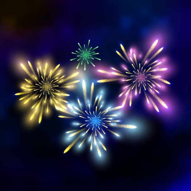 Vector festive fireworks - Wektor, obraz